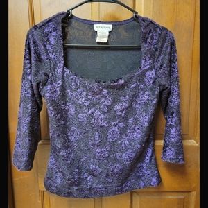 Wrapper Brand Plum Velvet Top Sz Medium 90s Y2K